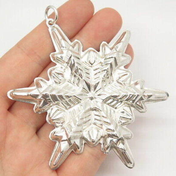 925 Sterling Vintage 1972 Gorham Christmas Star / Snowflake Ornament
